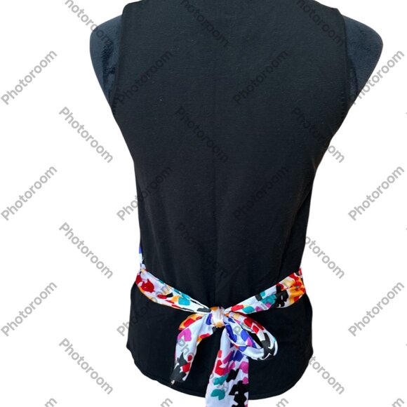 C'Est City Small Multicolor Spotted Mixed Media Halter Style Top - Picture 5 of 7